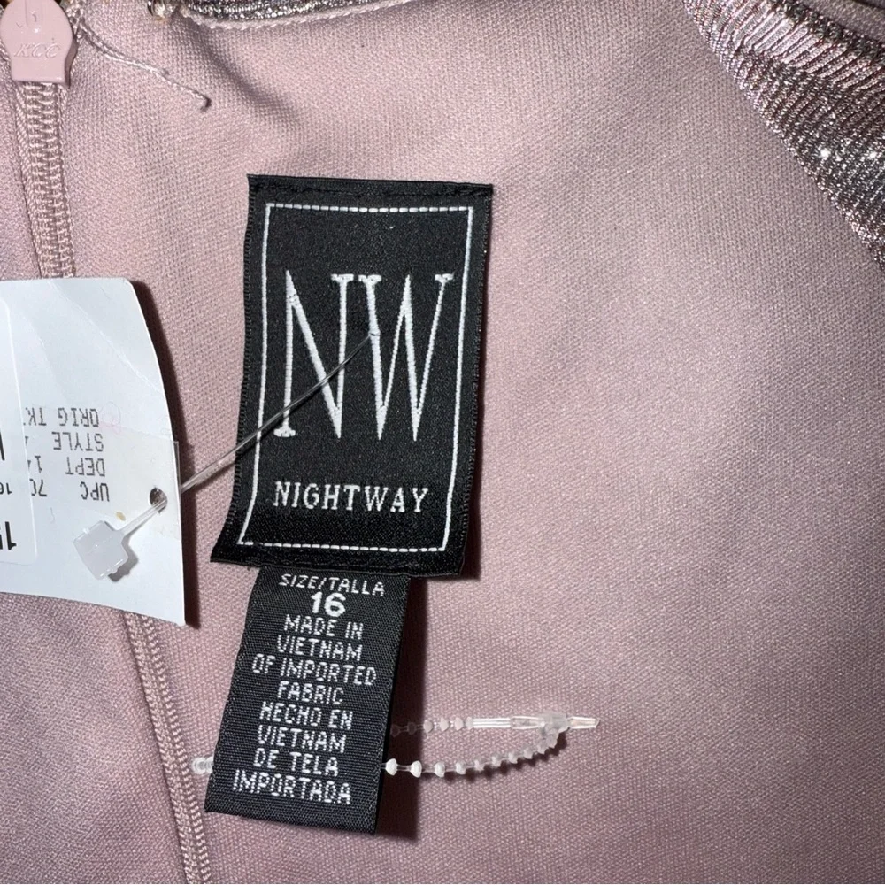 Nightway cut out long wide‎ leg sparkly glam jumpsuit elegant NWOT 16